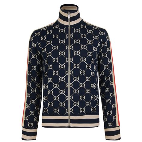 the cubic wallpaper print tracksuit gucci|gucci jacquard track jacket.